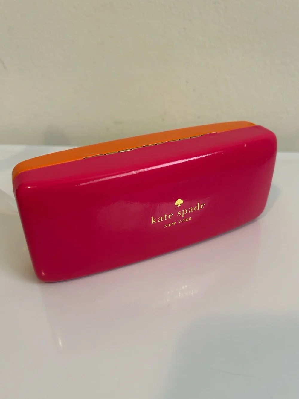 kate spade Pink and Orange Hard Eyeglass Case